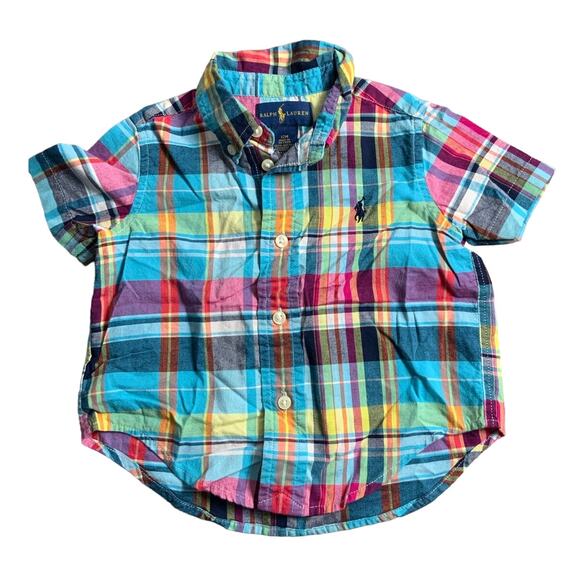Ralph Lauren Plain Shirt 12mo‎ - Picture 1 of 3